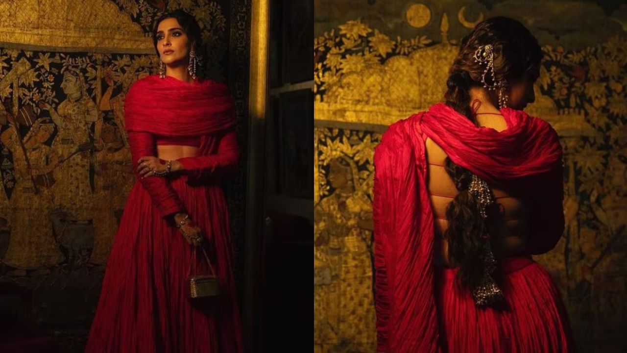 Sonam Kapoor’s Radiant Ghagra Set: A Nostalgic Ode to Bygone Opulence