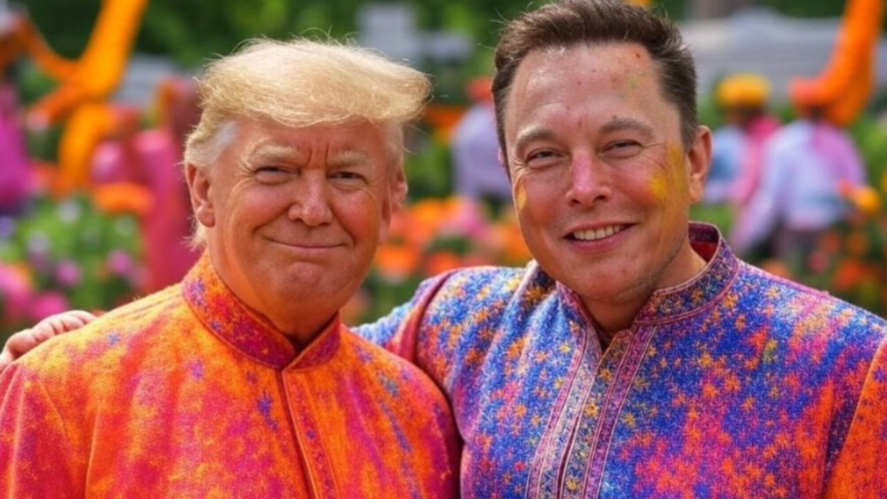 PM Modi, Trump, Musk, Meloni & Virat Kohli Drenched in Holi Colours in Viral AI-Generated Video