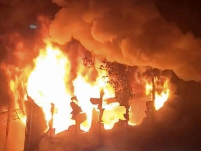 Two killed and more than 60 scorched due to fire in Durga Puja pandal in Bhadohi
